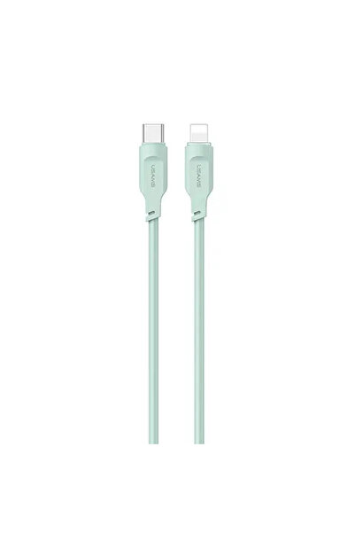 Usams Kabel USB-C na Lightning 20W 1,2mPD Fast Charging Lithe Series zielony/...