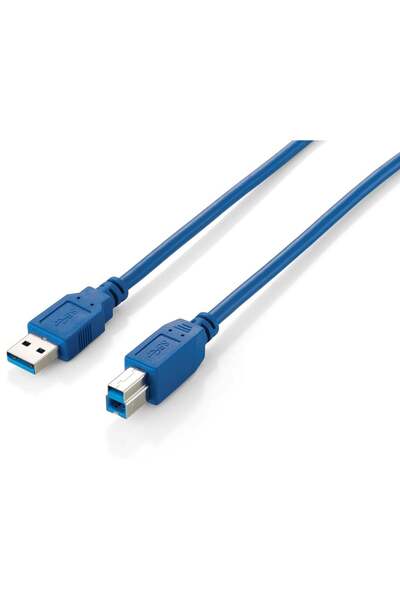 EQUIP Cablu USB 3.0 USB-A la USB-B, 3.00m, albastru, ambalaj din polietilenă.
