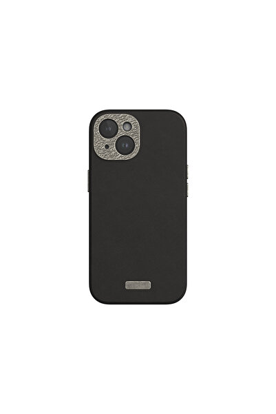 Moshi Napa MagSafe - Husă din piele pentru iPhone 15 (Negru Miez de Noapte)