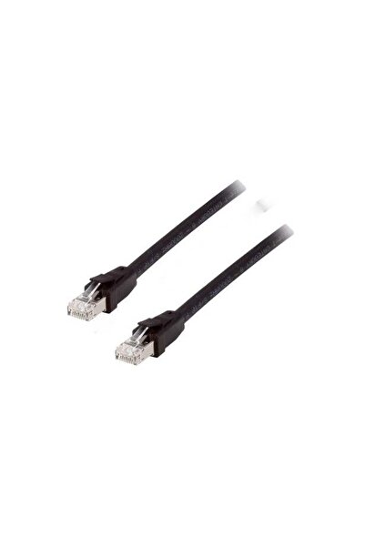 EQUIP Cablu patch Cat8.1 S/FTP 2xRJ45 0.50m negru LSZH în pungă de plastic