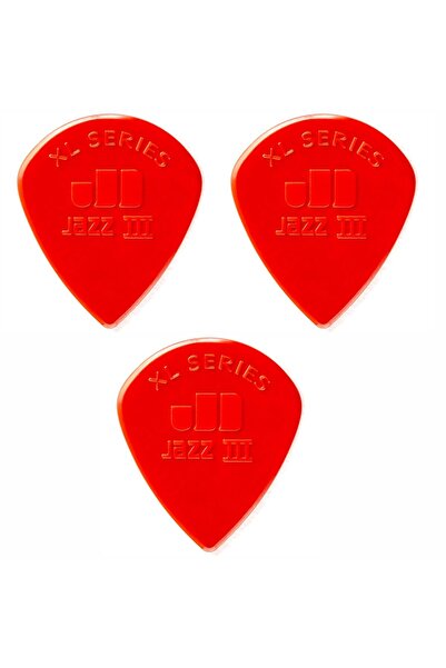 Jim Dunlop 47PXLN 3 Adet Nylon Jazz III XL Pena (Kırmızı)