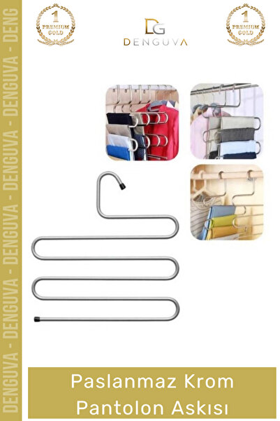 Denguva # Pants Hanger Durable Clothes Closet Organizer Non-Slip Grip Rustpro...