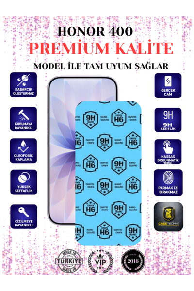 CaseTechnoo Honor 400 Uyumlu Nano Esnek Ekran Koruyucu 9H+ Kırılmaz Flexible ...