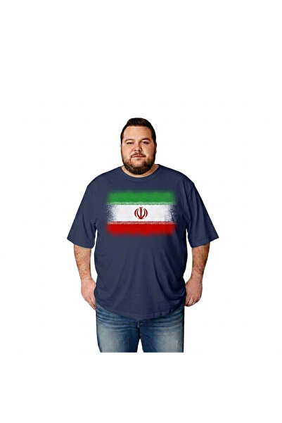 sngl Men's Large Size Short Sleeve Iran Flag Printed T-Shirt 3XL 4XL 5XL 6XL ...
