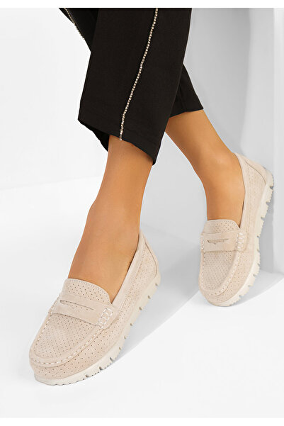 B T Shoes Mocasini dama piele Valerimia bej