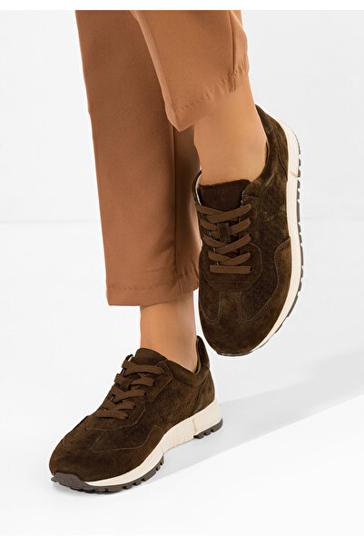 B T Shoes Sneakers dama piele Alanea maro