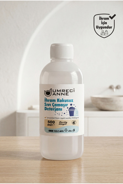 Umreci Anne İhram Kokusuz Sıvı Çamaşır Deterjanı – 500 ml / Hac ve Umre İçin ...