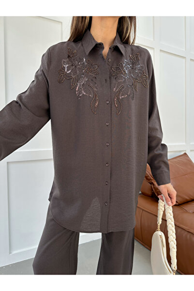MİA NOURA ΓΥΝΑΙΚΕΙΟ ΠΟΥΚΑΜΙΣΟ OVERSIZED ΜΕ ΚΕΝΤΗΜΑ ΚΑΙ ΧΑΝΤΡΕΣ ΣΤΟ ΜΠΡΟΣΤΙΝΟ ...