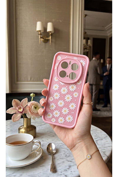 TechTrove Honor Magic 7 Pro Papatya Desenli Silikon Telefon Kılıfı Darbe Koru...