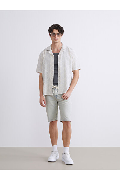 LC Waikiki Nevavm Standard Fit Men's Jean Shorts with a Difference