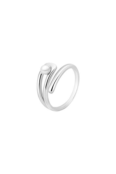 MANAVA Silver ring with natural pearl - Spirale
