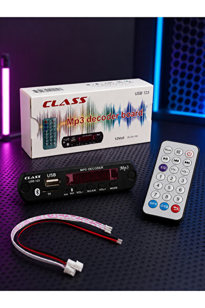 Derwell TF-123 Bluetooth MP3 Kart USB SD AUX Oto Teyp Ses Modülü Uzaktan Kuma...
