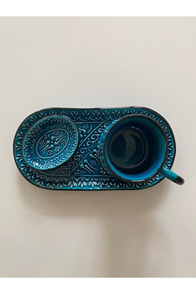 Home Mavi Çini Desenli Kahve Fincan Takımı