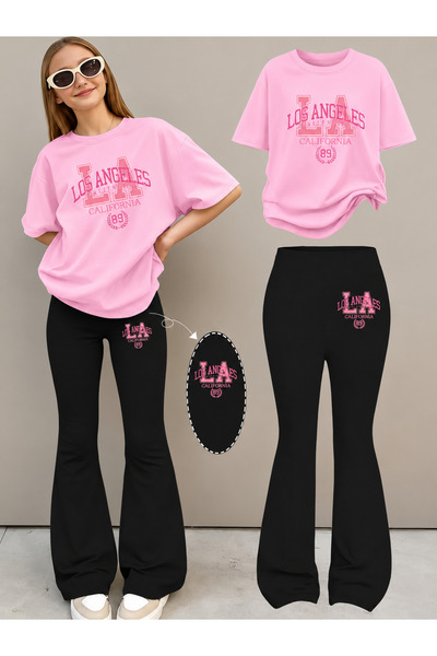 YUNAYT Set de pantaloni evazați și tricou spaniol pentru fete