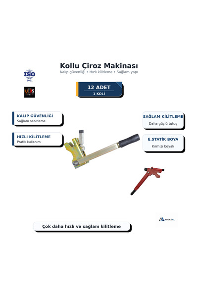 Sait Demirci 12 Adet Kollu Çiroz Makinası Kalıp Kilidi Sabitleme Bağlama Aleti