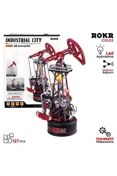 ROKR CGL03 Oil Extractor DIY Mechanical 3D Puzzle Maket Model Seti 3D Model K...