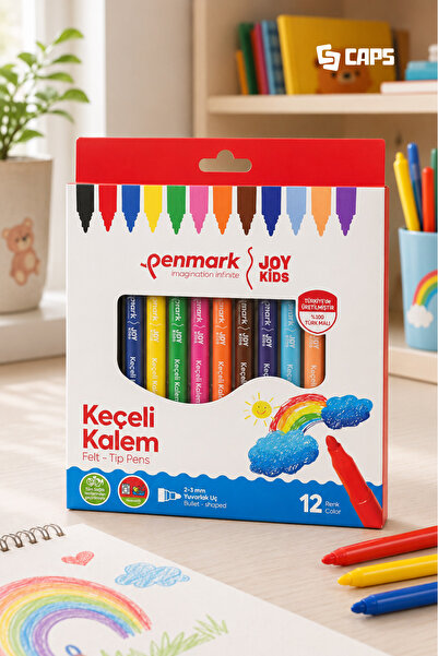 penmark 12 Colors Washable Long Lasting Felt Tip Pen Set