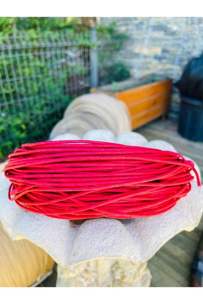 Mady Aksesuar Kraft Rope, Light Red Color, Bag Basket Weaving Rope, 3mm 500 Grams
