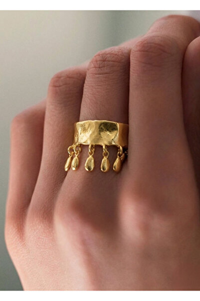 Mells Accessories Premium VİP Seri Sallantılı El Yapımı Bronz Üstüne Gold Kap...