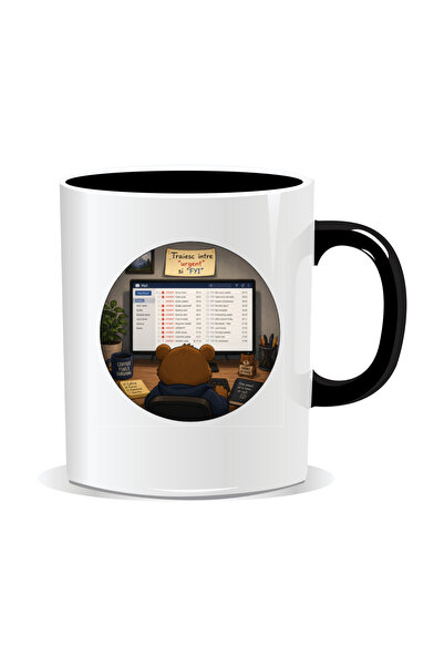 Mug Mania Personalized mug with messages for corporate people, I live between...