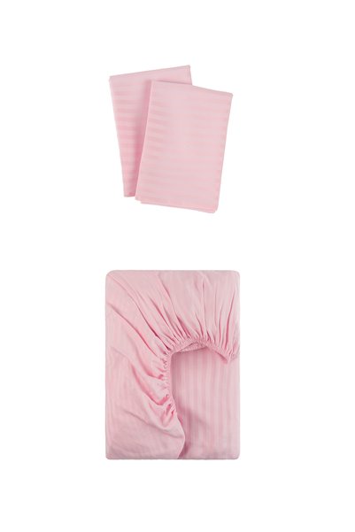 PAMUKCUM Cotton Satin Elastic Sheet Set Single/Double/King Size
