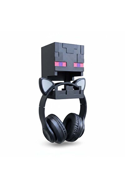 Minecraft Enderman Kulaklık Standı Oyuncu Odası Masaüstü Dekoratif Aksesuar