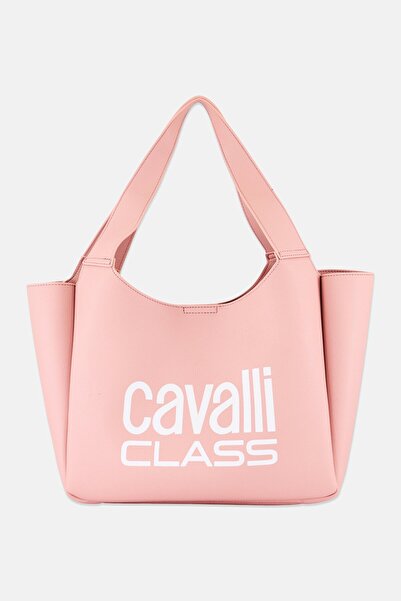 Cavalli Class Women Brand Logo Handbag, Pink