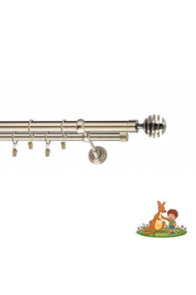 KLEIDECO Galerie dubla perdea Italia, Metal, Diametru 19mm, Capete Catania, 2...