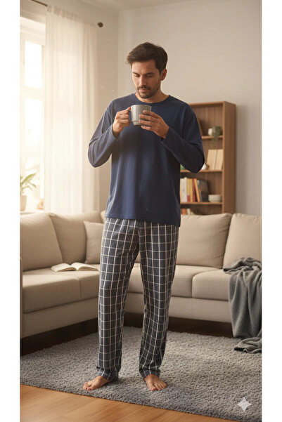 Serena Men's gray and Checkered checked pajama pants