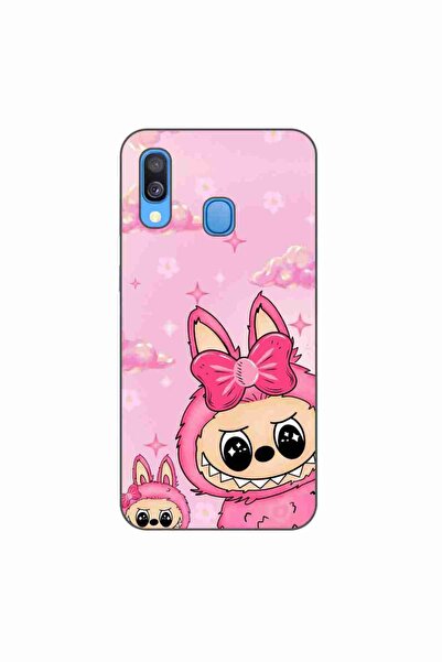 OEM Husa compatibila cu Samsung Galaxy A40 Silicon Gel Tpu Model Labubu Pink ...