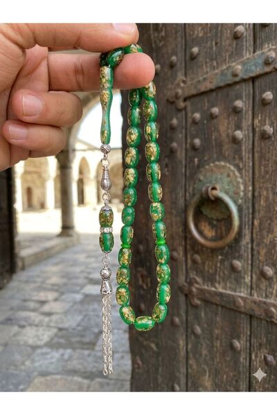 Tesbihcim Çeken Bilir Gold Particulate Katelin Prayer Beads