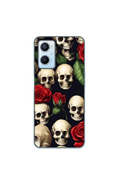 OEM Husa compatibila cu Oppo A96 4G Silicon Gel Tpu Model Skulls and Roses