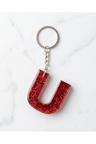 Luvia Accesories Keychain Letter U Epoxy
