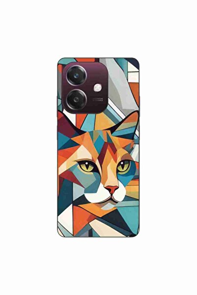 OEM Husa compatibila cu Oppo A40 Silicon Gel Tpu Model Cubic Cat Art
