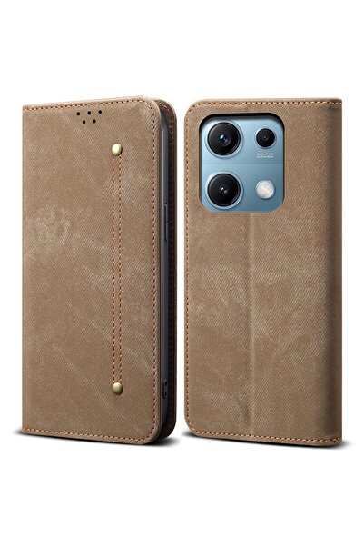 sscase Denim Texture Θήκη Βιβλίο Khaki (Xiaomi Redmi Note 14S 4G)