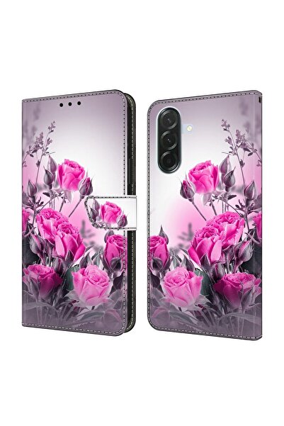 sscase Colored Drawing Θήκη Πορτοφόλι Purple Flowers (Samsung Galaxy A57 5G)