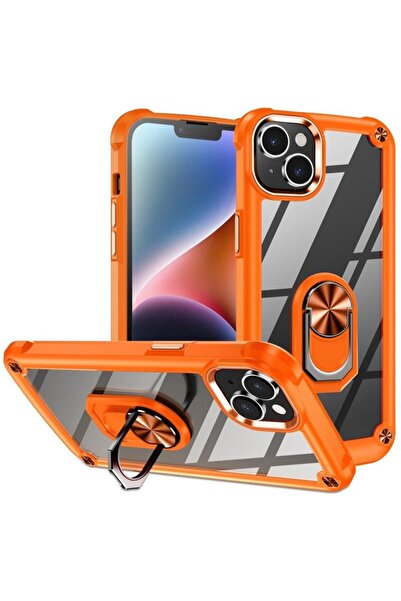 sscase Lens Protection Σκληρή Θήκη με Δαχτυλίδι Orange (Apple iPhone 15 Plus)