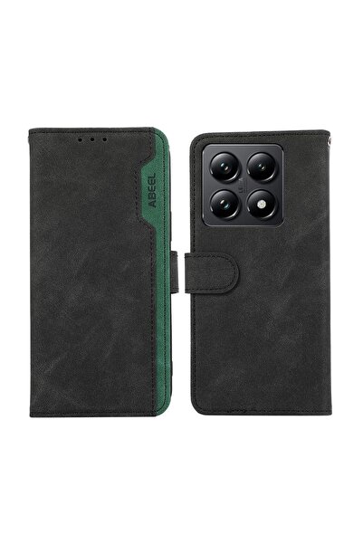 sscase ABEEL Dual Color Θήκη Πορτοφόλι Black (Xiaomi 14T Pro 5G)