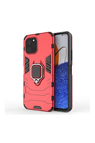 sscase Magnetic Ring Σκληρή Θήκη με Δαχτυλίδι Red (Huawei Nova Y61)
