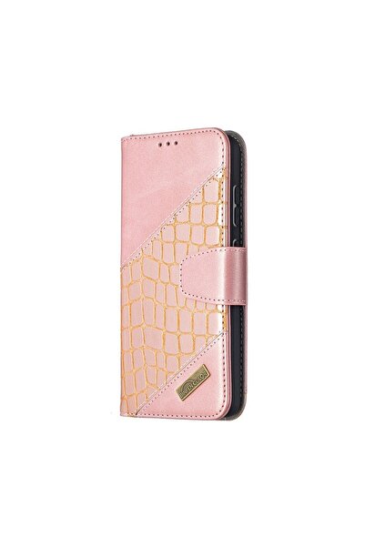 sscase Crocodile Texture Θήκη Πορτοφόλι Rose Gold (Samsung Galaxy A52/A52s)
