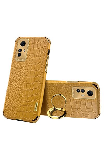 sscase Crocodile Θήκη Σιλικόνης με Δαχτυλίδι Yellow (Xiaomi Redmi Note 12S 4G)
