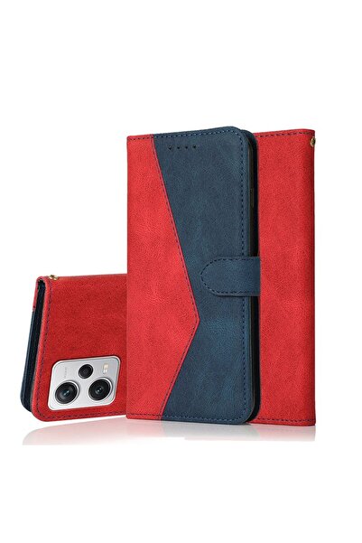sscase Dual-color Θήκη Πορτοφόλι Red Blue (Xiaomi Redmi Note 12 Pro Plus)