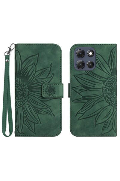 sscase Sun Flower Θήκη Πορτοφόλι Dark Green (Motorola Moto G86 5G)