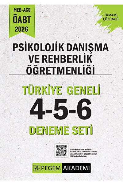 Pegem Akademi Yayıncılık 2026 MEB AGS ÖABT Psikolojik Danışma ve Rehberlik Öğ...