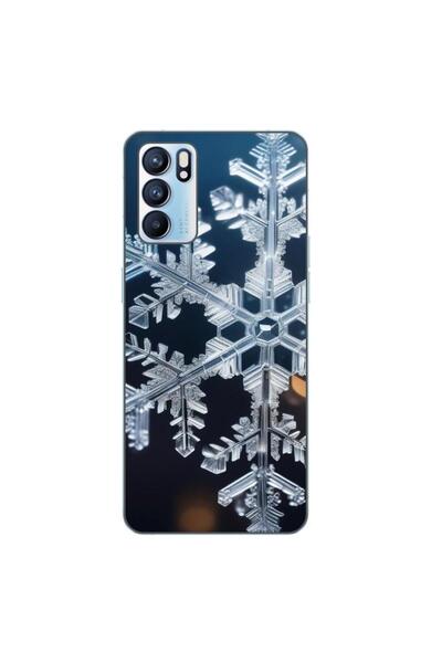 OEM Husa compatibila cu Oppo Reno6 5G Silicon Gel Tpu Model Big Snowflake
