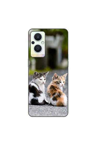 OEM Калъф, съвместим с Oppo Reno7 Lite, силиконов гел TPU, с шарка на котенца