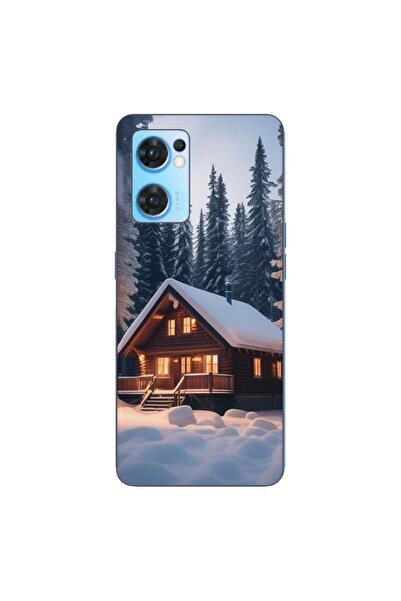 OEM Husa compatibila cu Oppo Reno7 5G Silicon Gel Tpu Model Peisaj Iarna Cabana