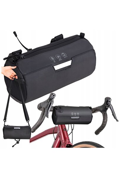 Mardil Waterproof Bike Handlebar Bag 2.5L Black, Reflective Cycling Storage