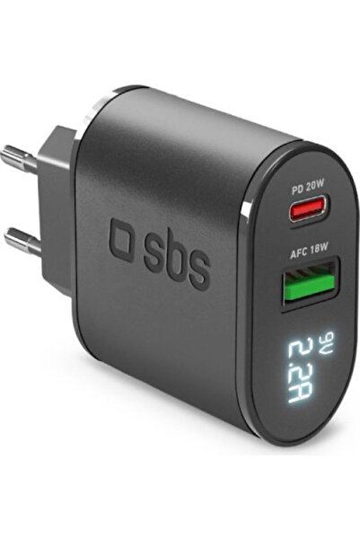 SBS Φορτιστής Χωρίς Καλώδιο με Θύρα USB-A και Θύρα USB-C, 20W Power Delivery,...