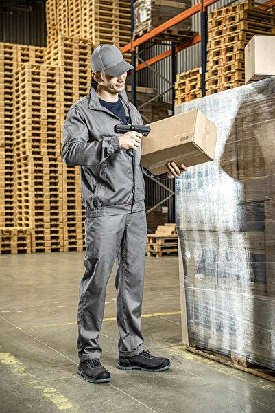 HOGERT TECHNIK Work jacket - light gray, protective jacket according to EN IS...